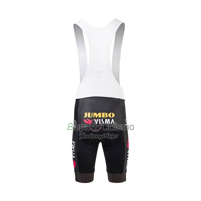 Jumbo Visma Ropa Ciclismo Culotte Corto 2021 Mangas Cortas Rojo